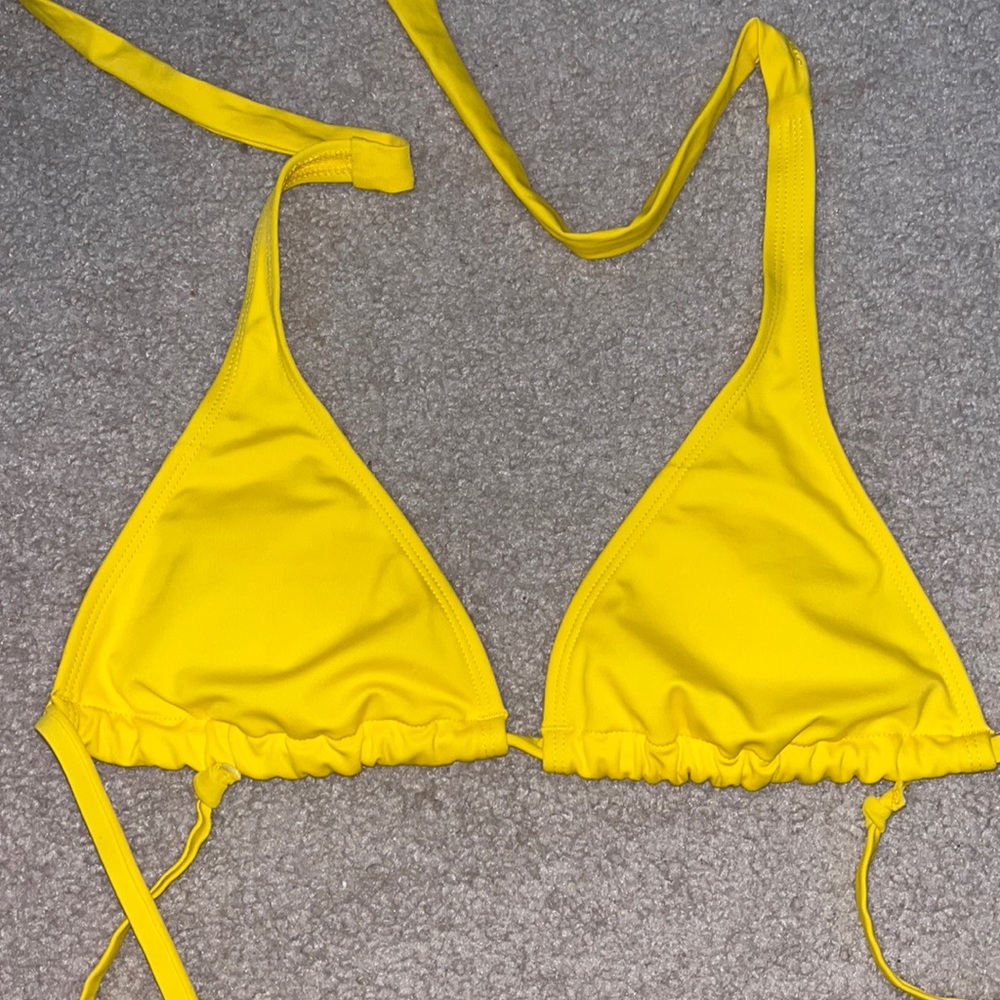 bright yellow city stars bikini top